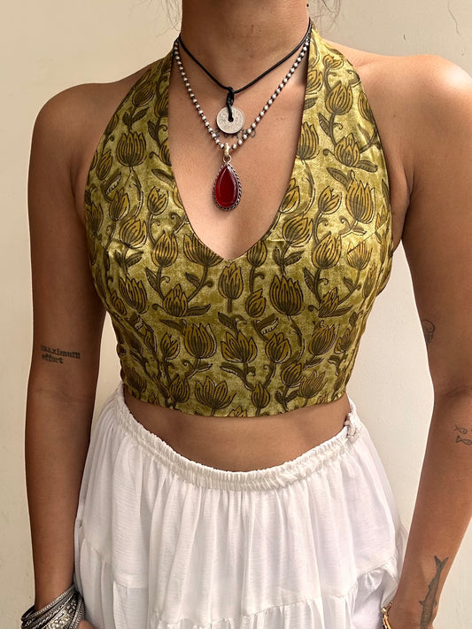 Heather: Olive Floral Print