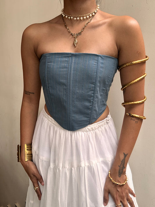 Rani: Dusty Blue Striped