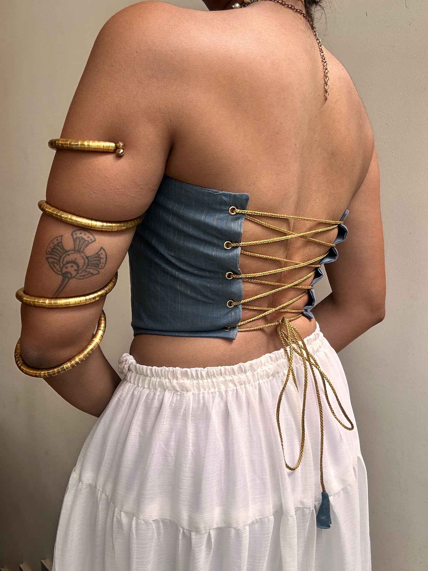 Rani: Dusty Blue Striped