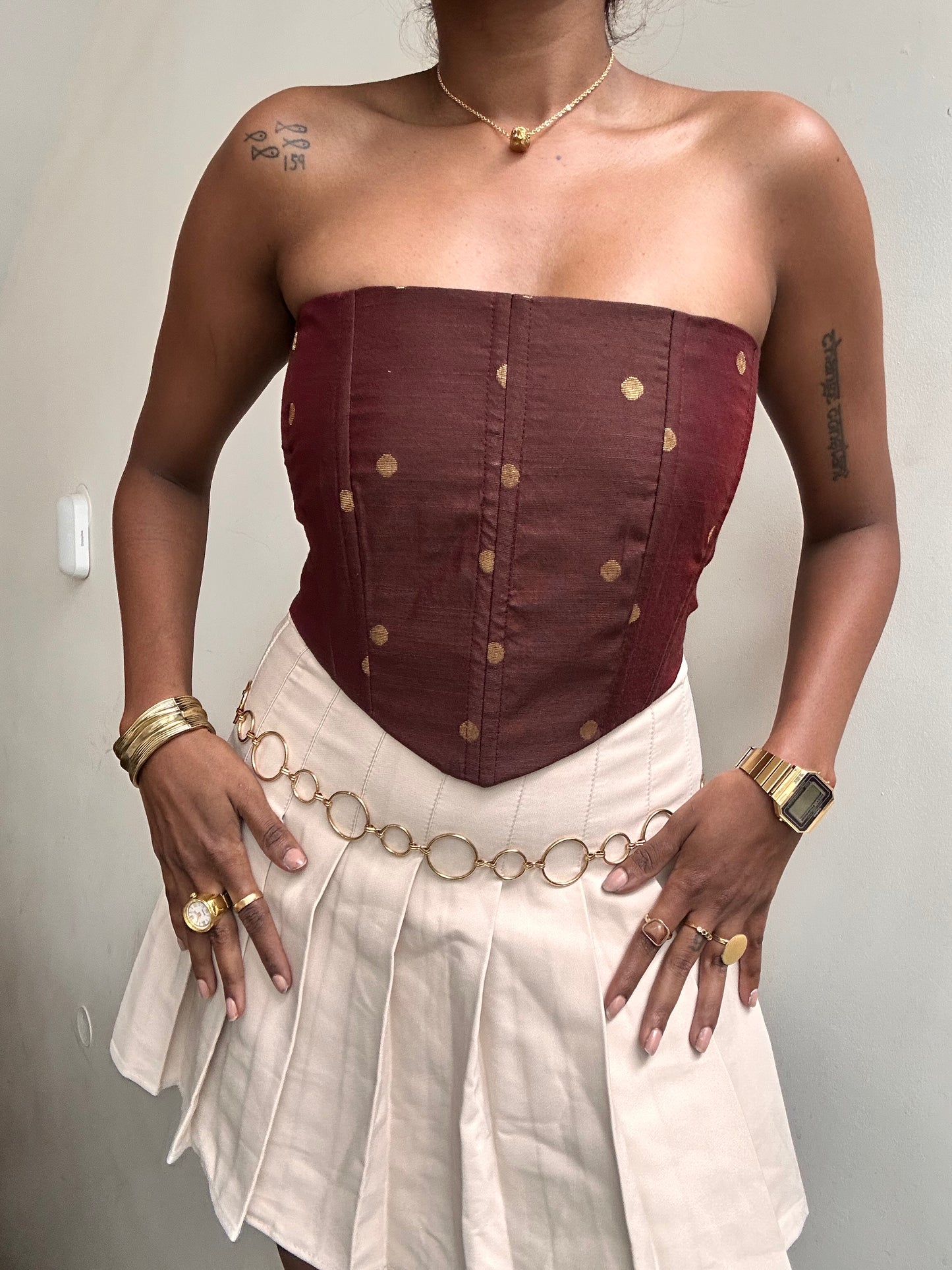 Rani: Chocolate Brown Polka Dotted