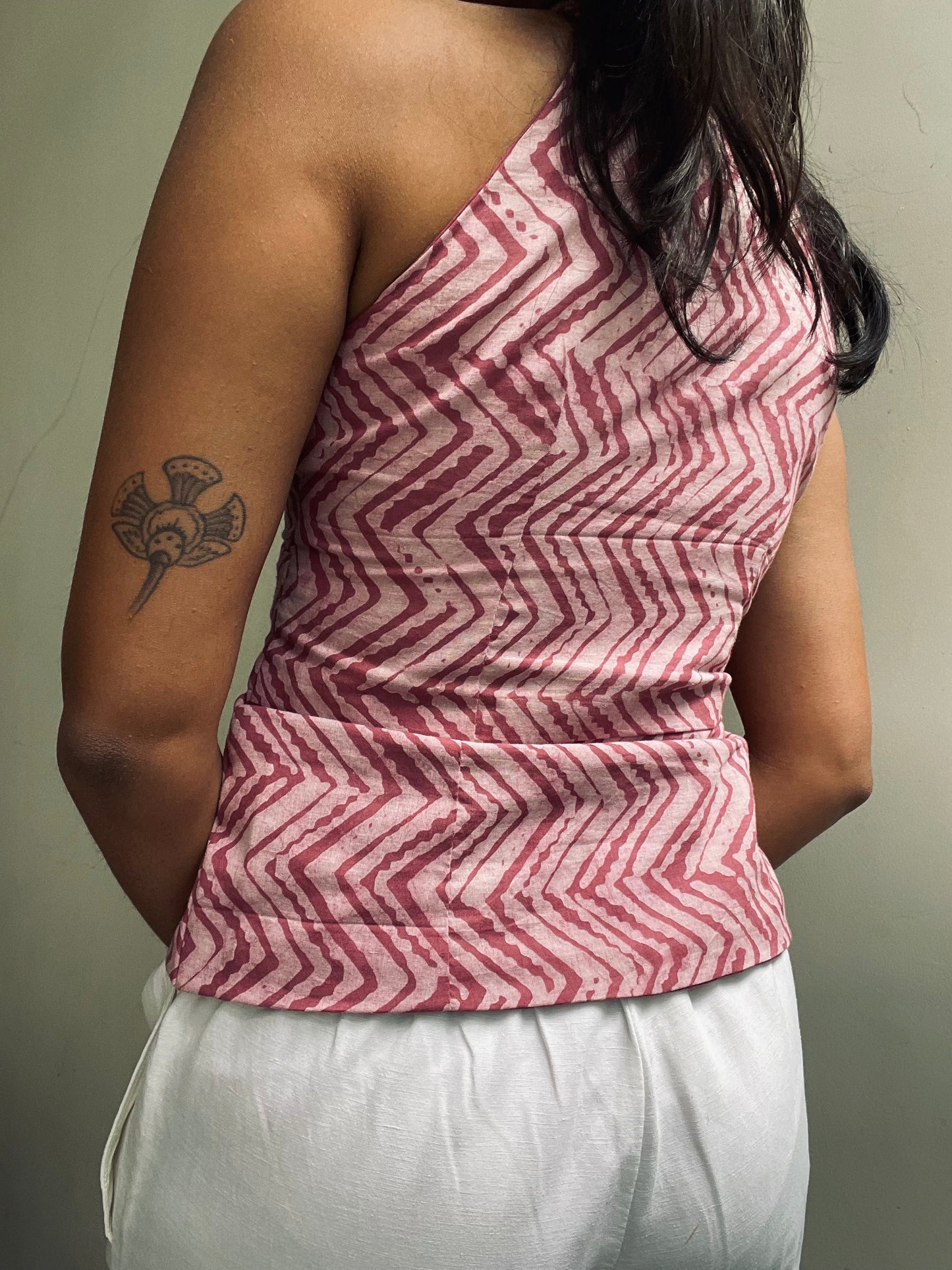 Trupti: Pink ZigZag Batik