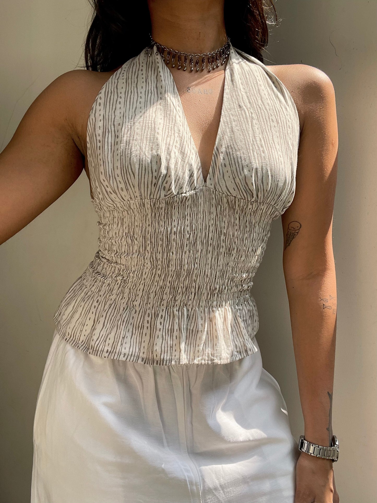 Preksha: Beige Batik