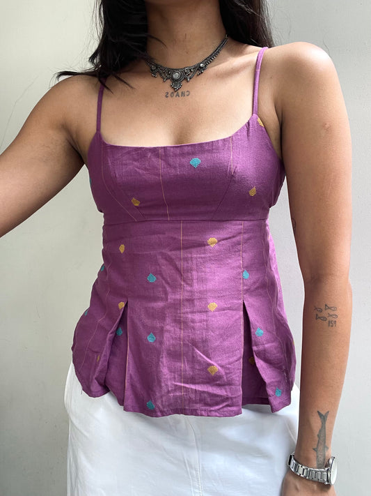 Delicia: Purple Jamdani