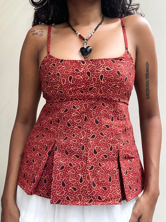 Delicia: Red Paisley Ajrakh