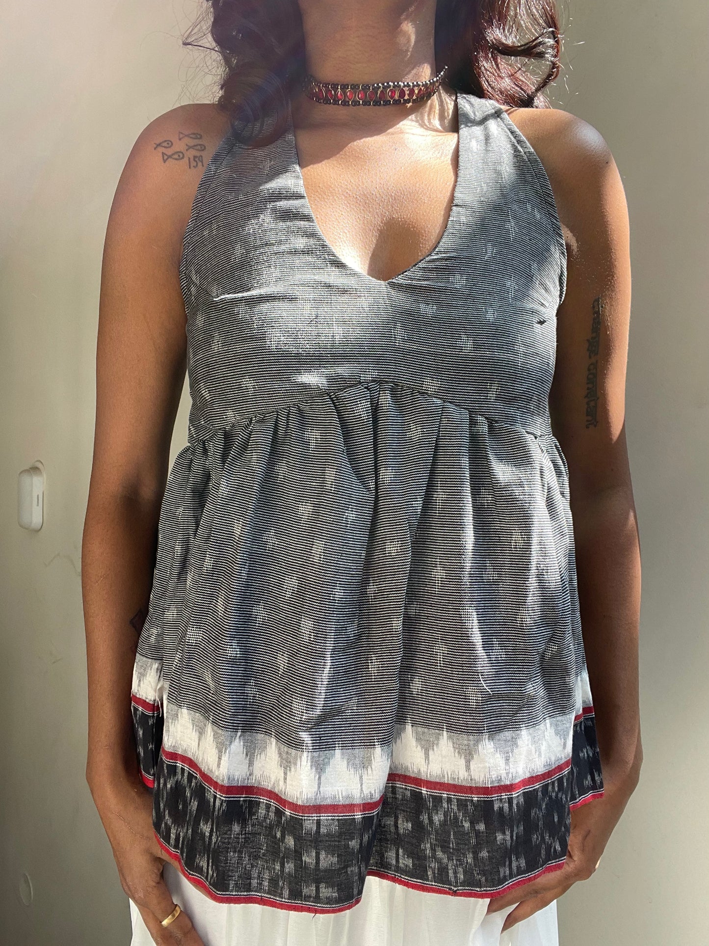 Geet: Grey Double Ikat