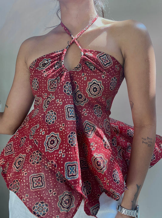 Noor: Red Geometric Ajrakh