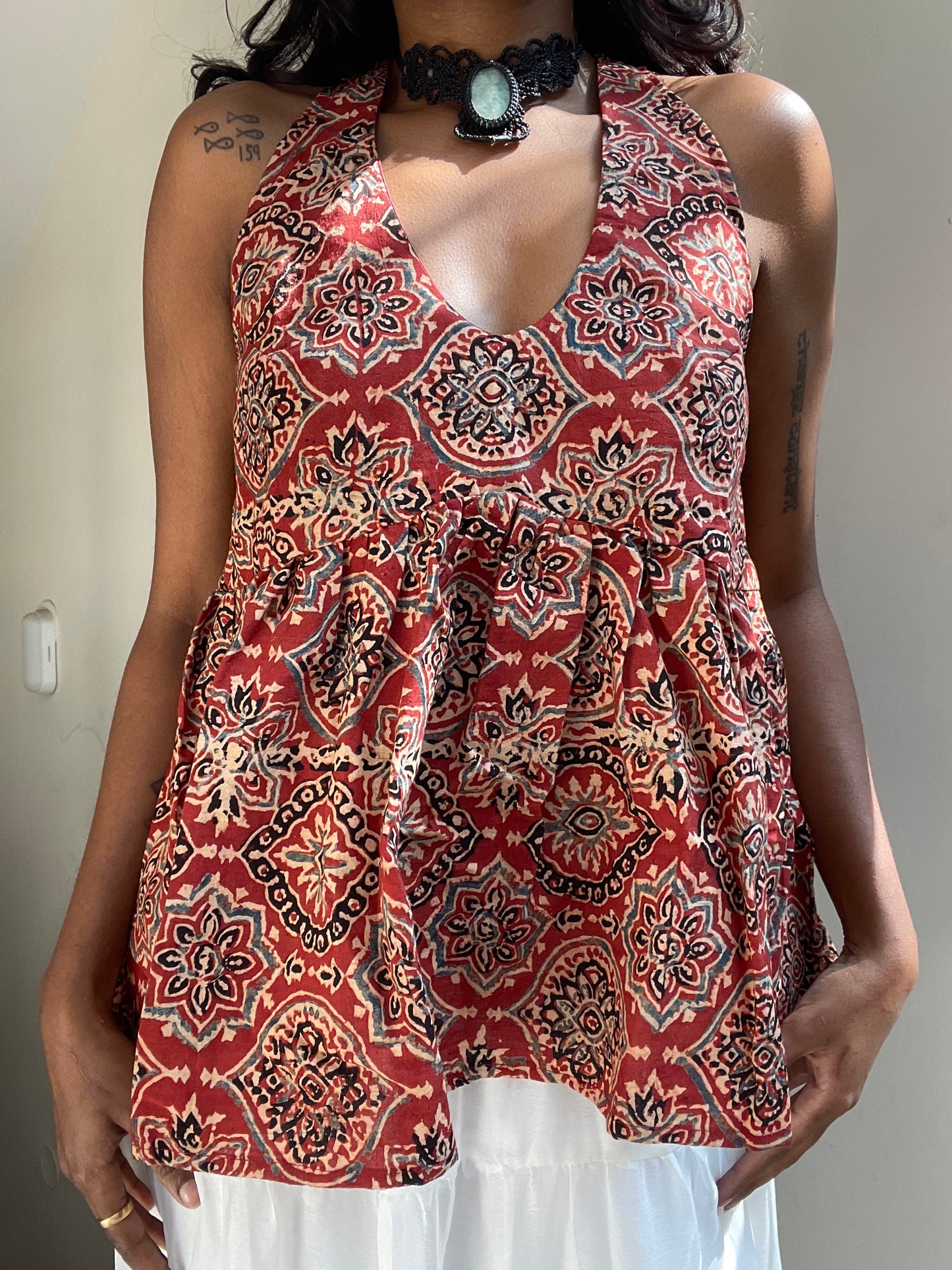 Geet: Red Geometric Ajrakh 1