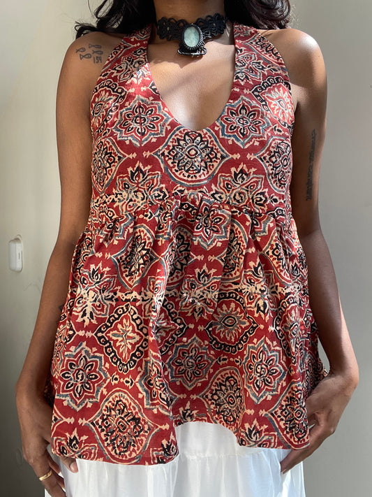 Geet: Red Geometric Ajrakh 1