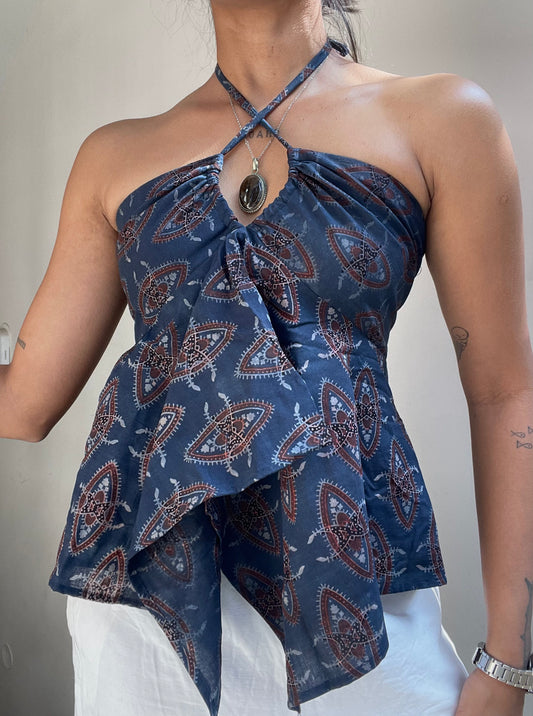 Noor: Indigo Eyelette Ajrakh