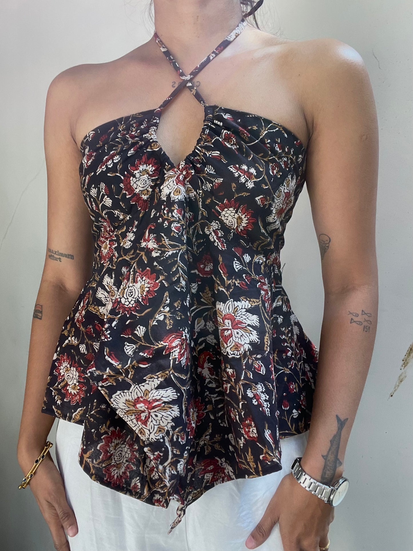 Noor: Black Floral Sanganeri