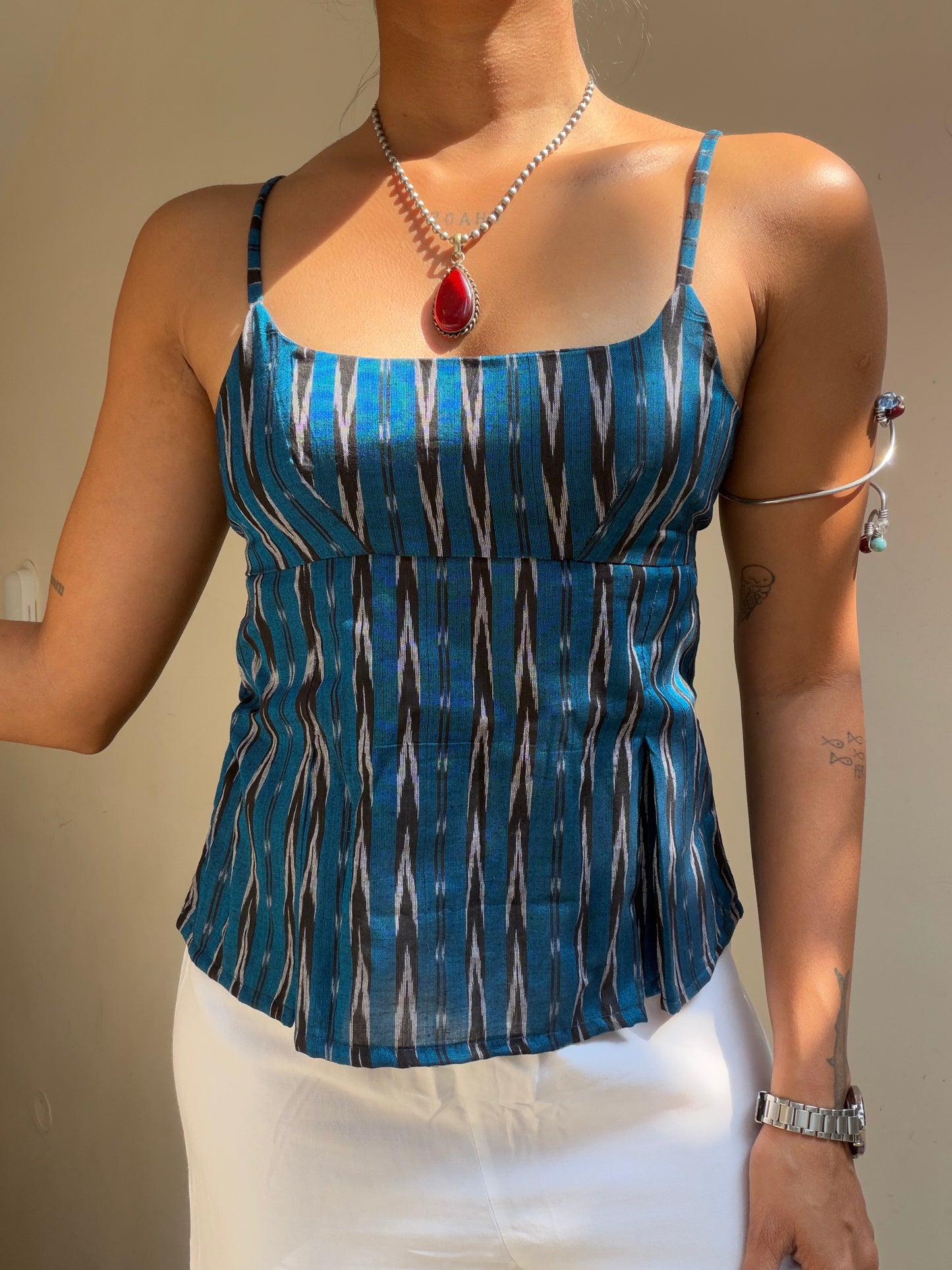 Delicia: Deep Blue Double Ikat