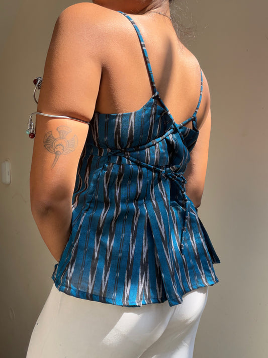 Delicia: Deep Blue Double Ikat