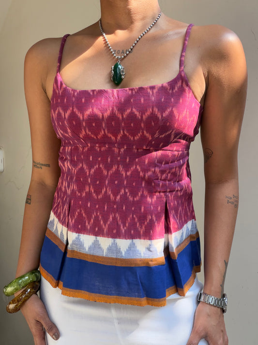 Delicia: Dark Pink Double Ikat