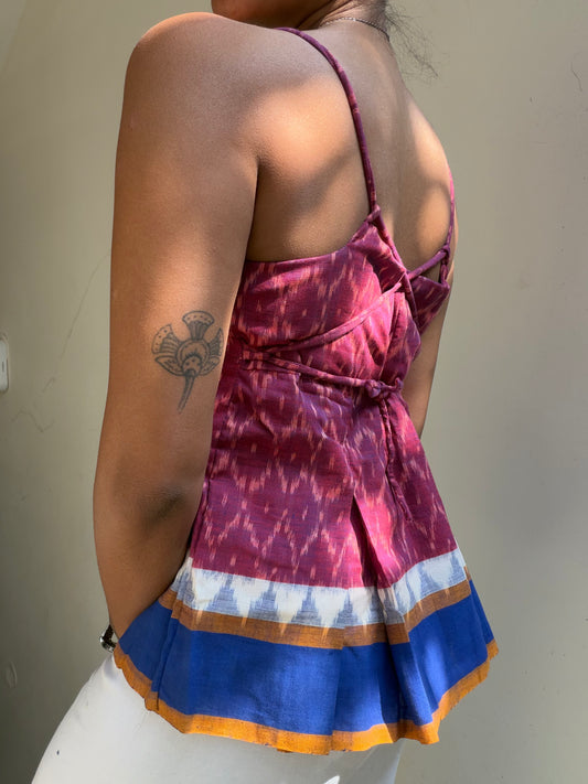 Delicia: Dark Pink Double Ikat