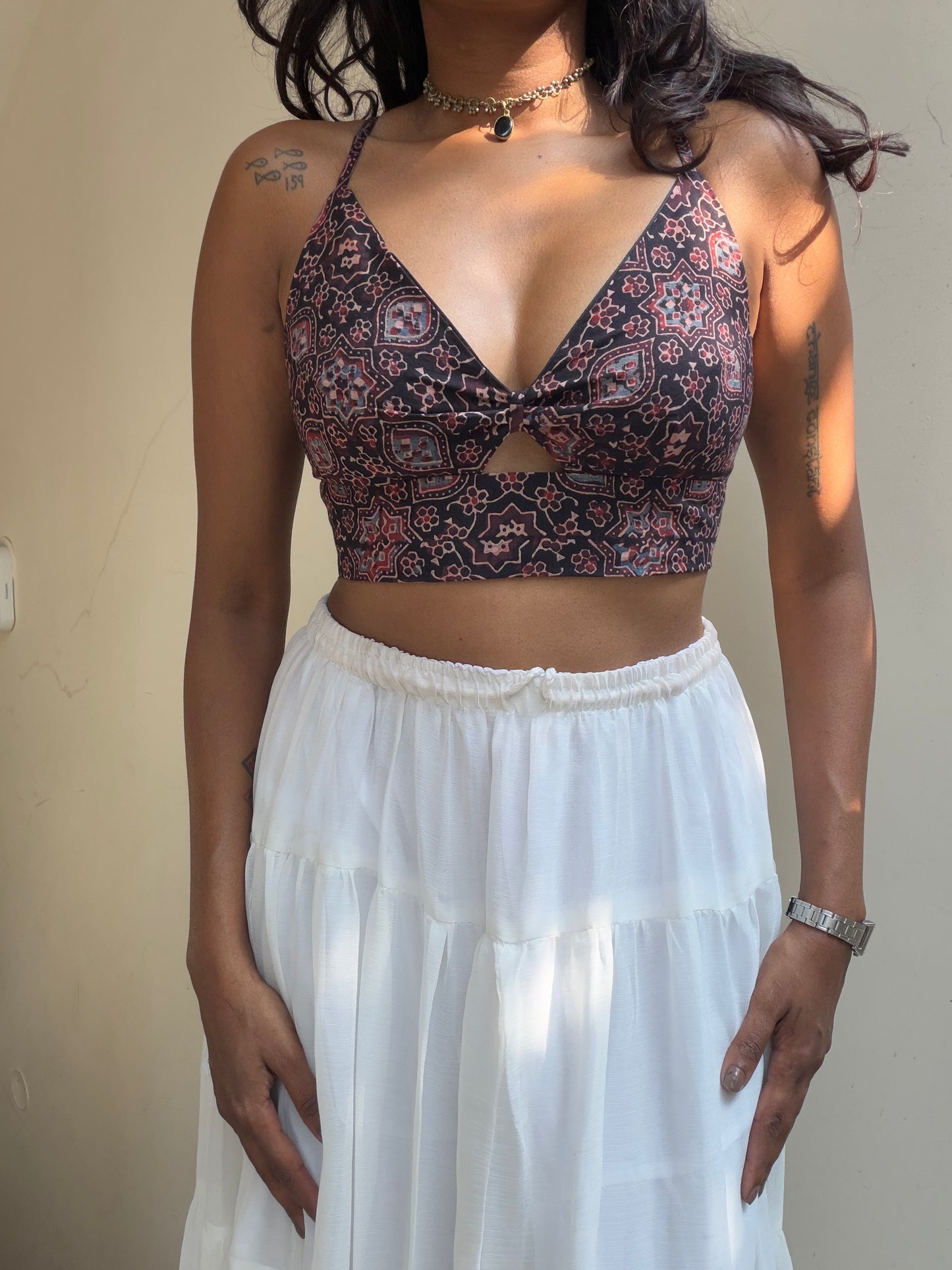 Bella: Black Geometric Ajrakh 4