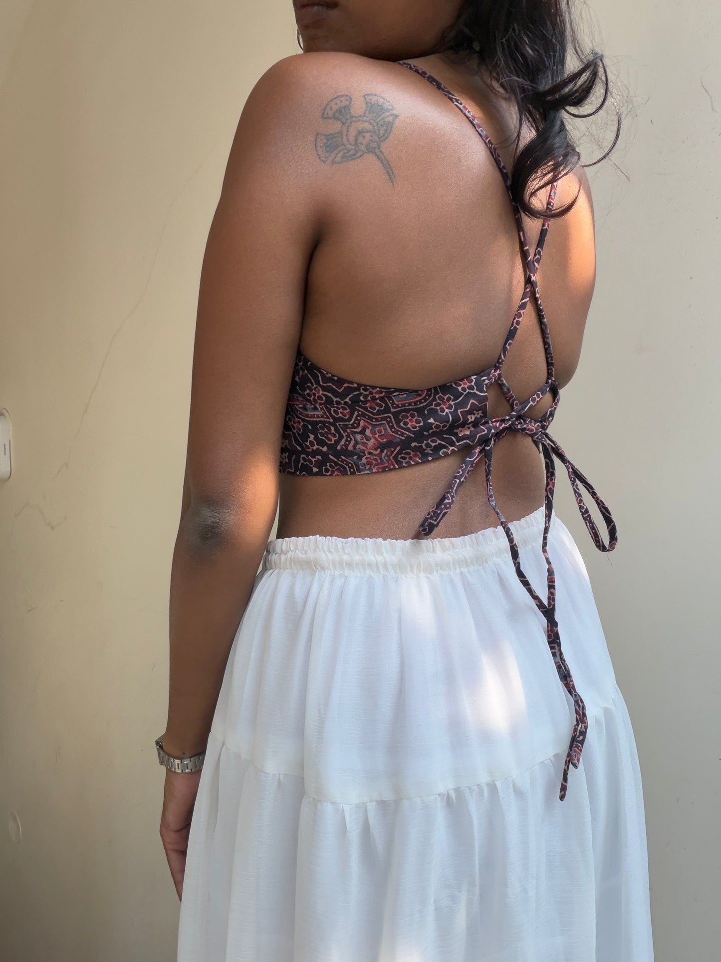 Bella: Black Geometric Ajrakh 4