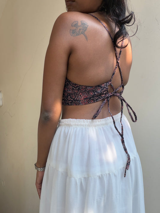 Bella: Black Geometric Ajrakh 4