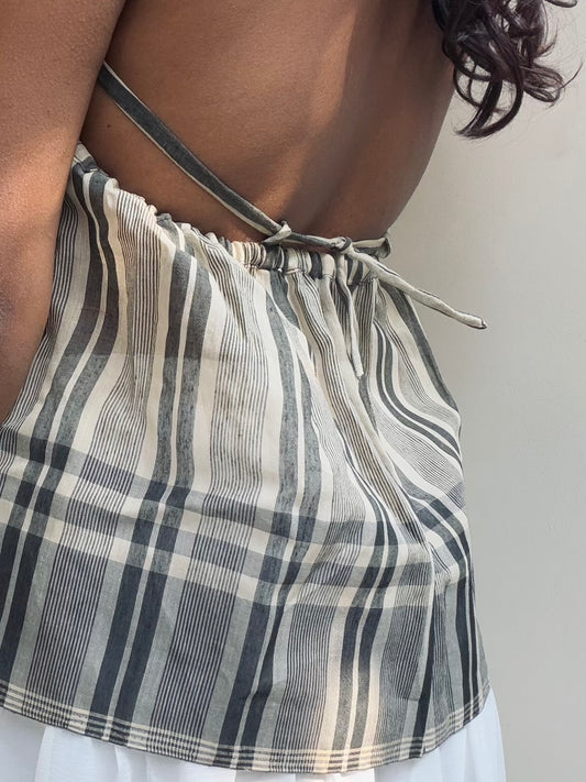 Tara: Cream & Black Stripes