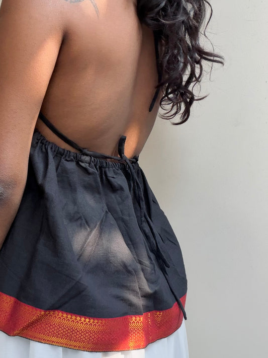 Tara: Solid Black With Red Border