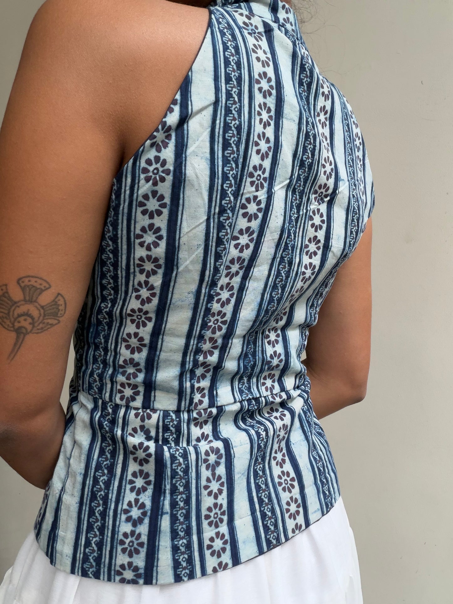Trupti: Indigo Batik Striped