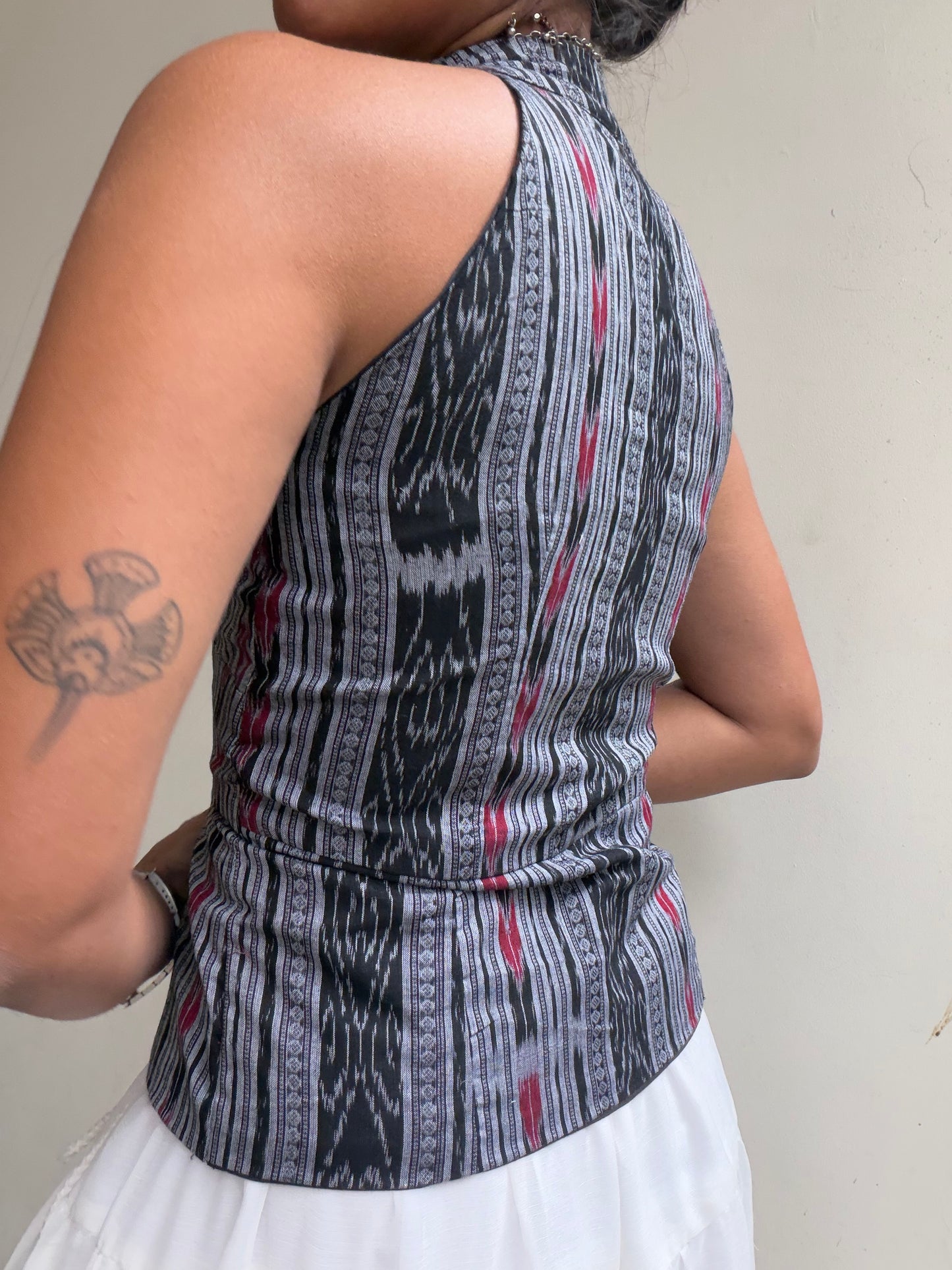 Trupti: Black Double Ikat