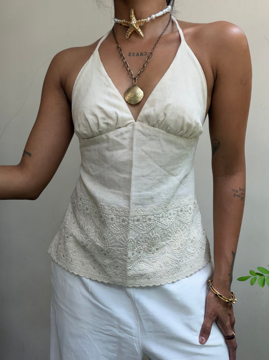 Taru: Off-White Jacoba with Border
