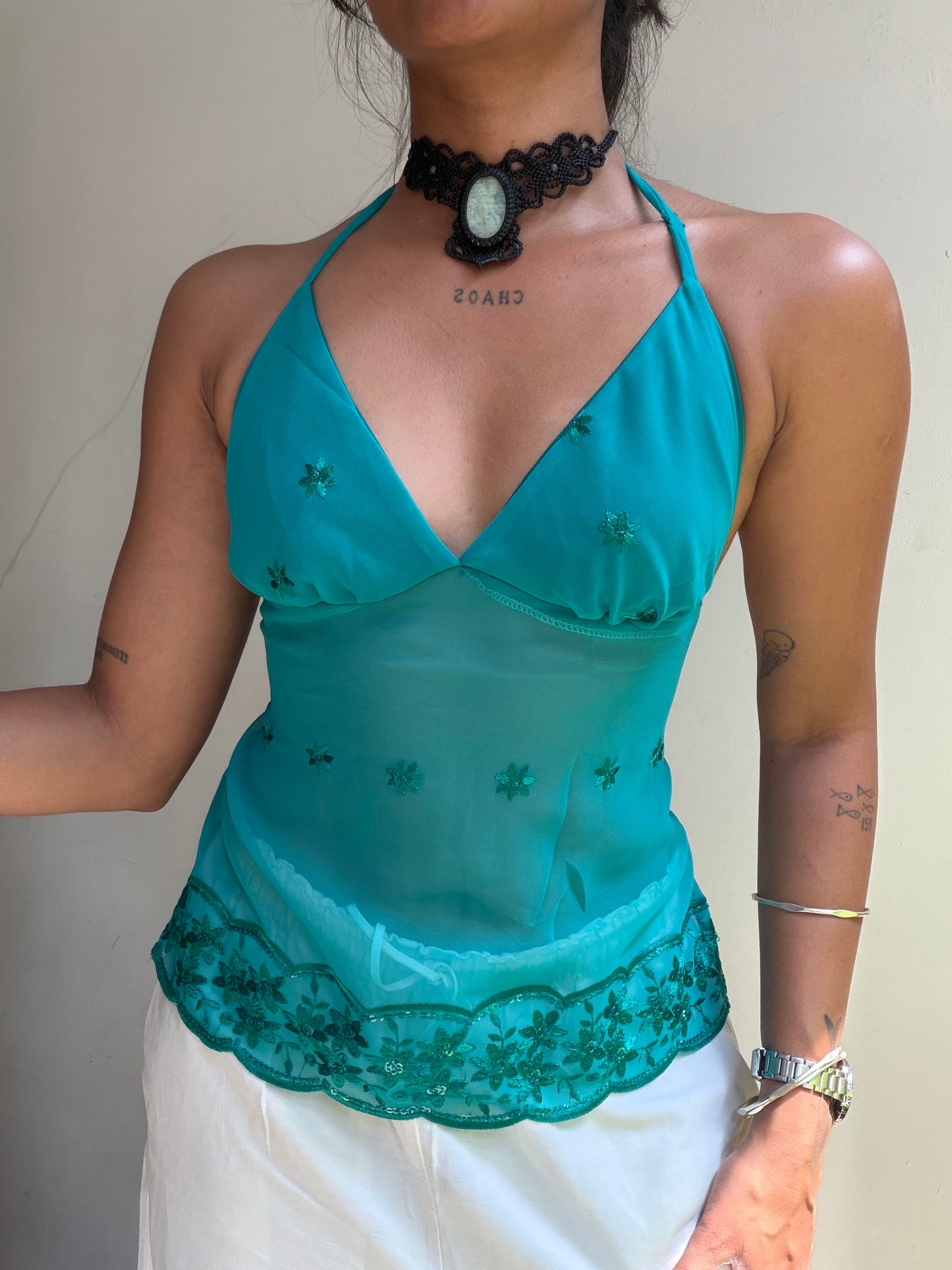 Taru: Teal Georgette