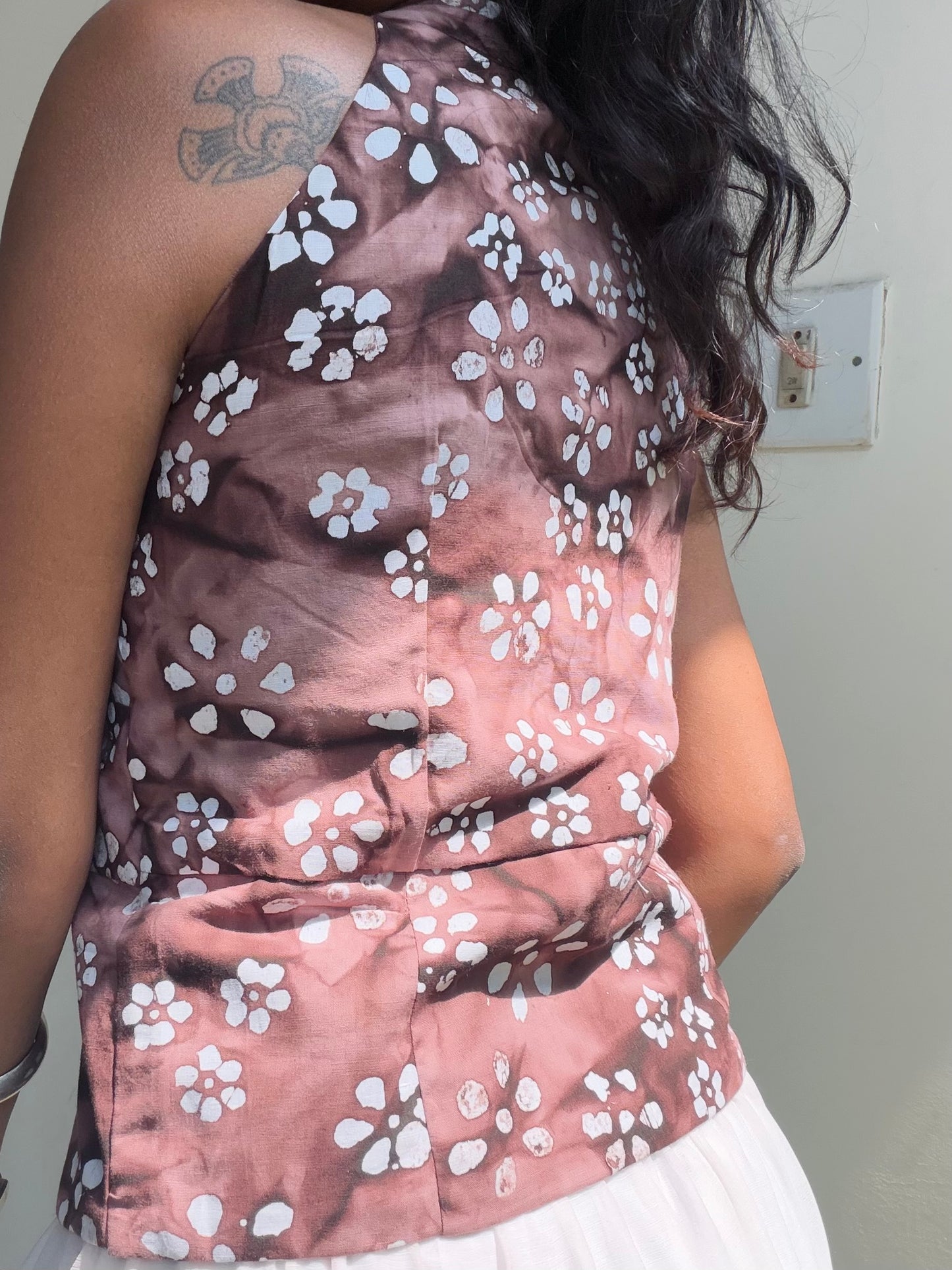 Trupti: Brown Floral Batik