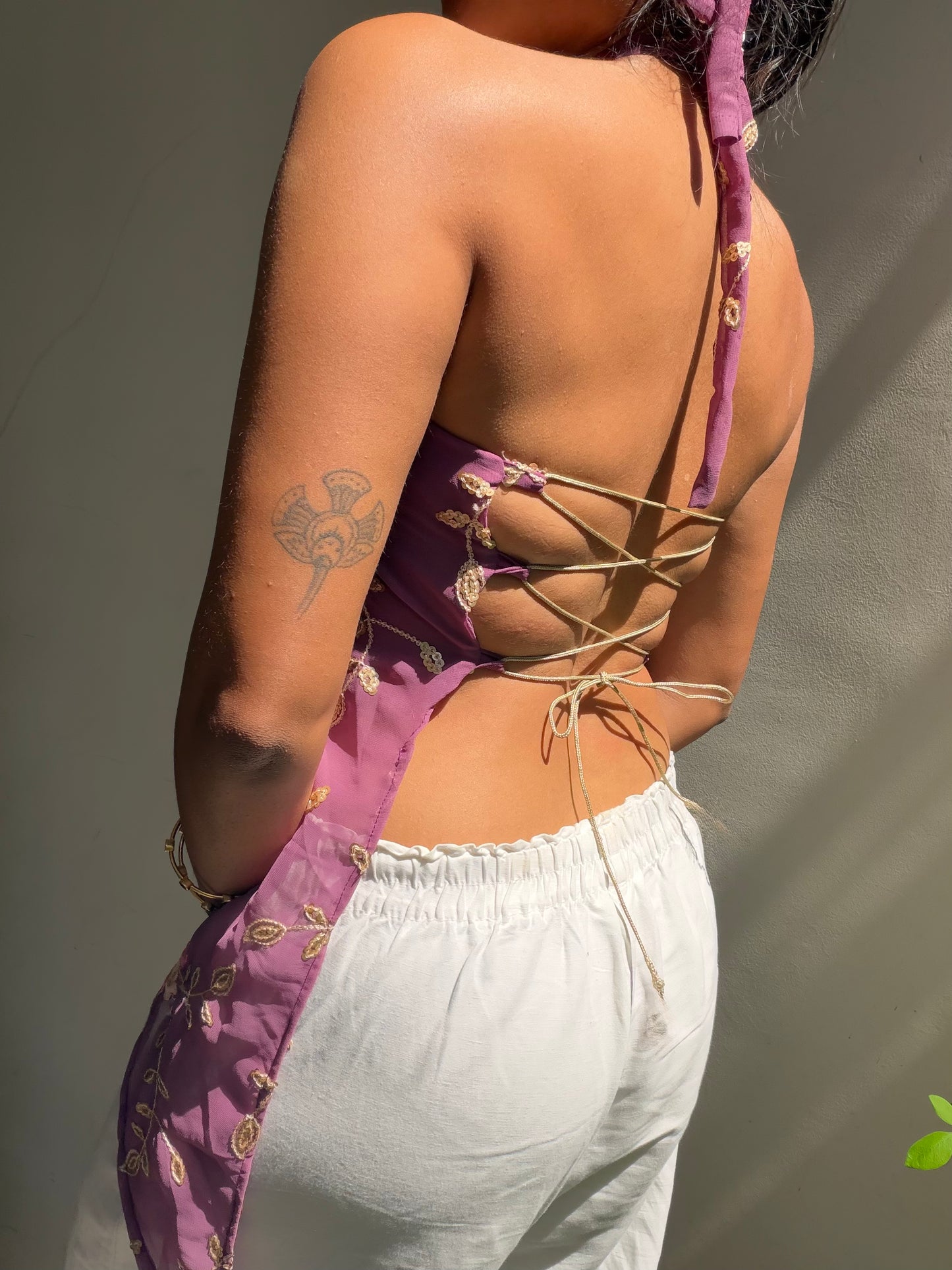 Maria: Purple Floral Sequin