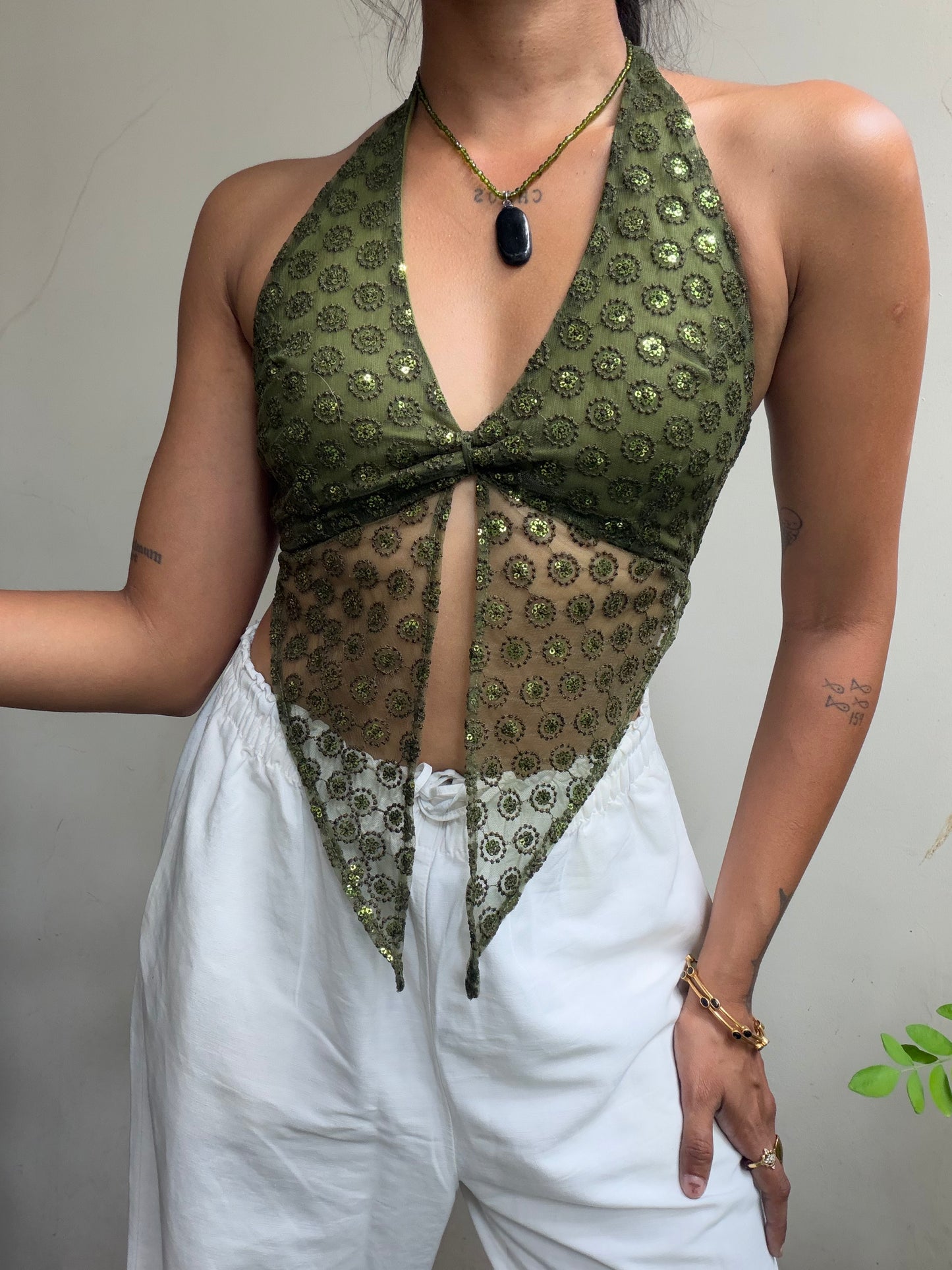 Annie: Army Green Sequin
