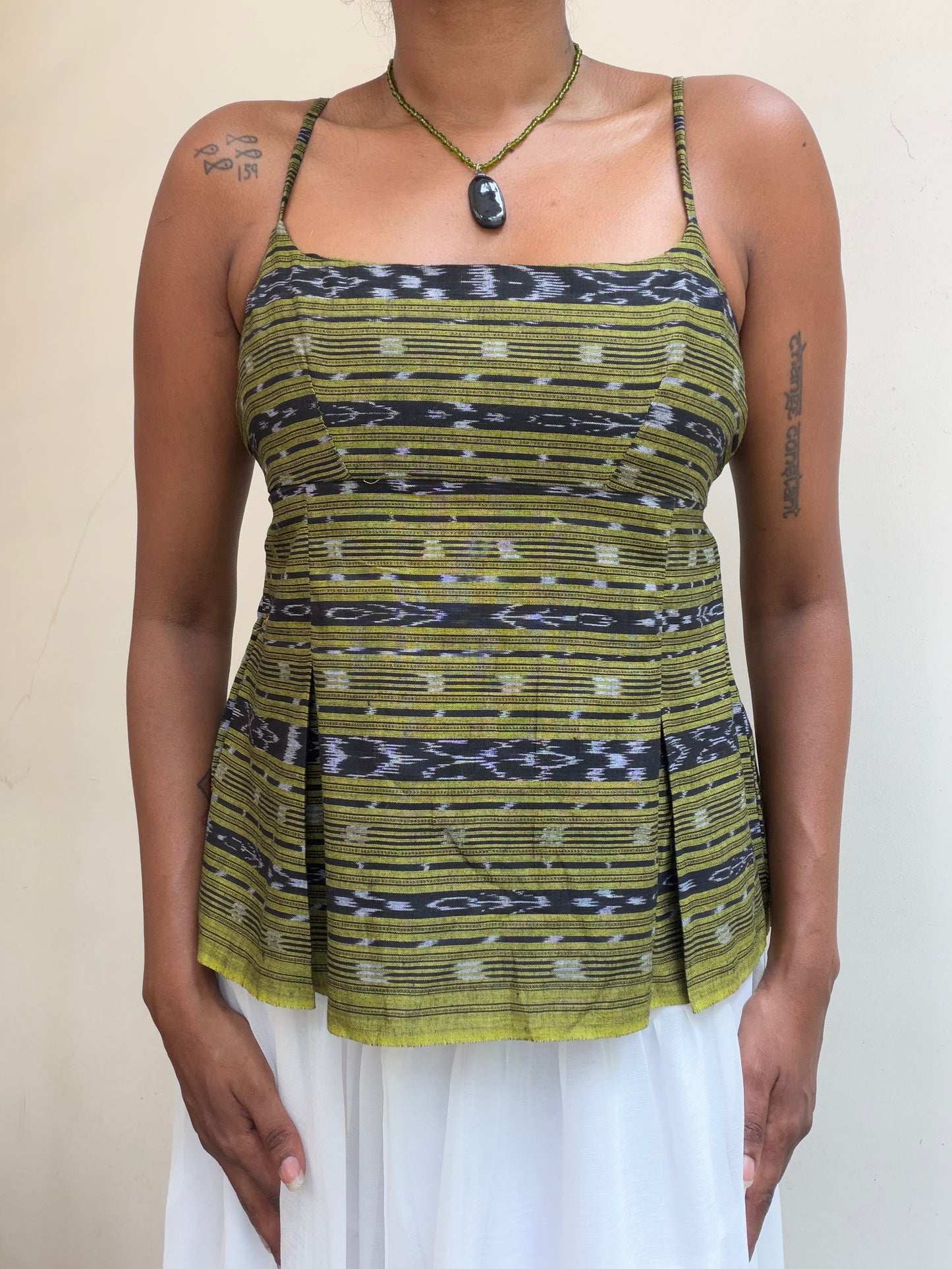 Delicia: Lime Green Horizontal Stripes