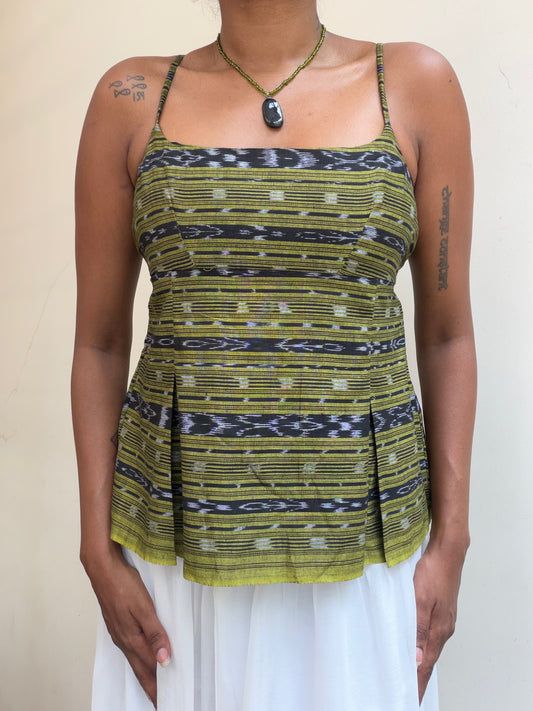 Delicia: Lime Green Horizontal Stripes