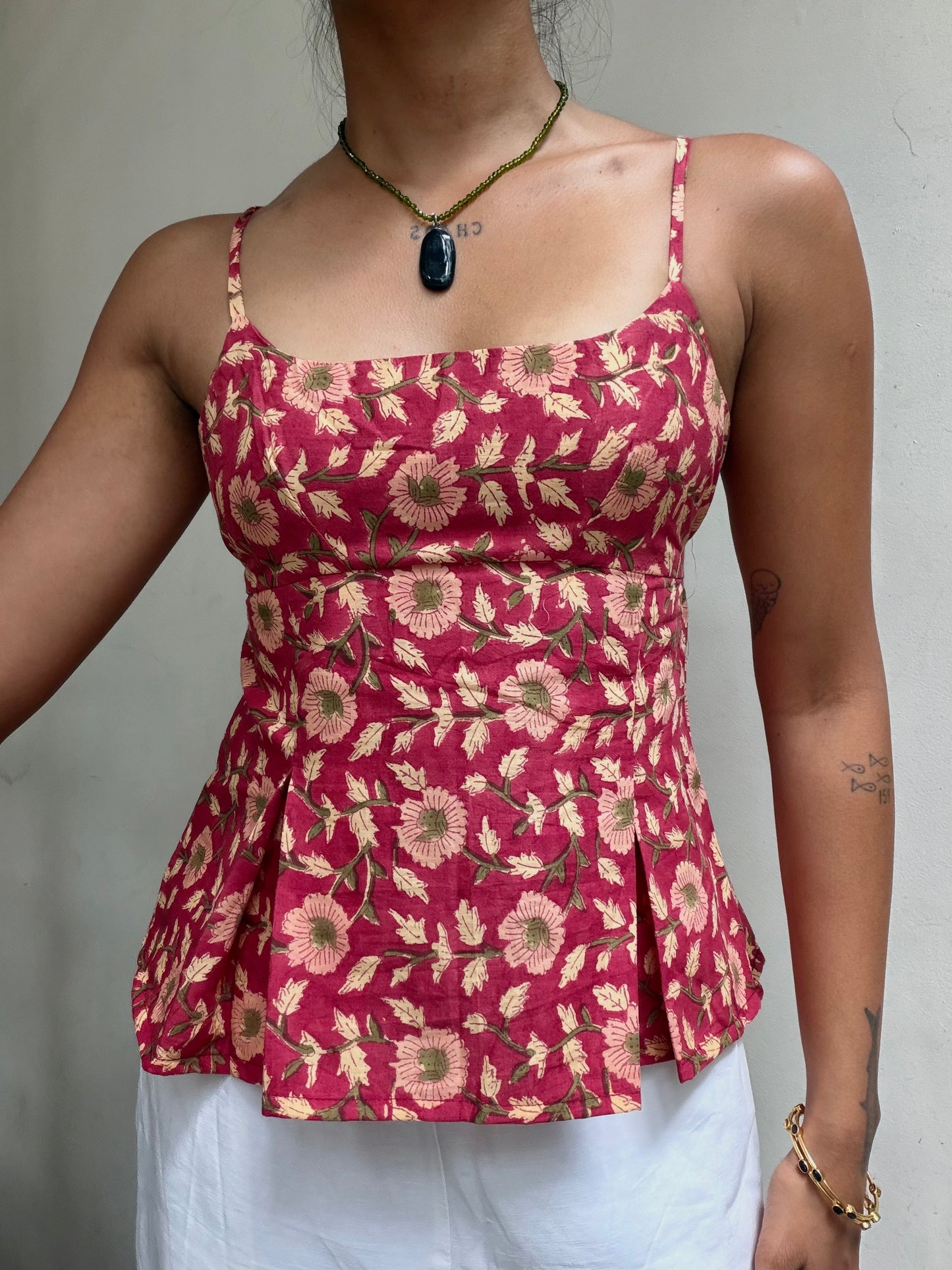 Delicia: Rose pink block print