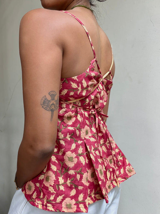 Delicia: Rose pink block print