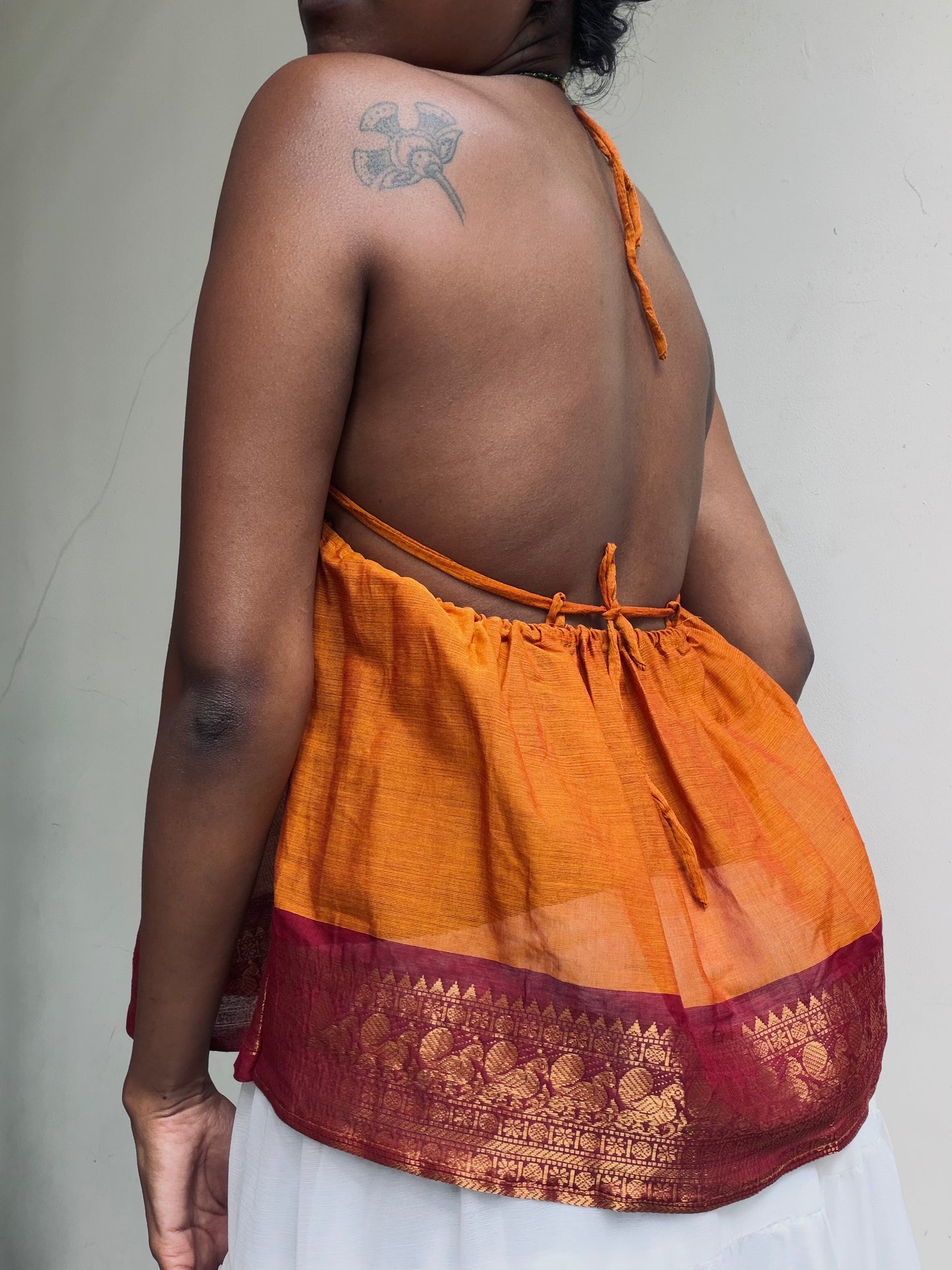 Tara: Rich orange with Maroon