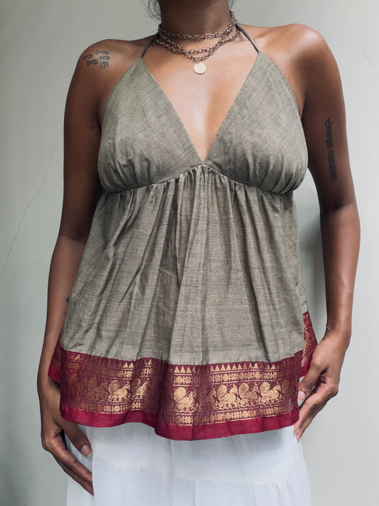 Tara: Grey with maroon