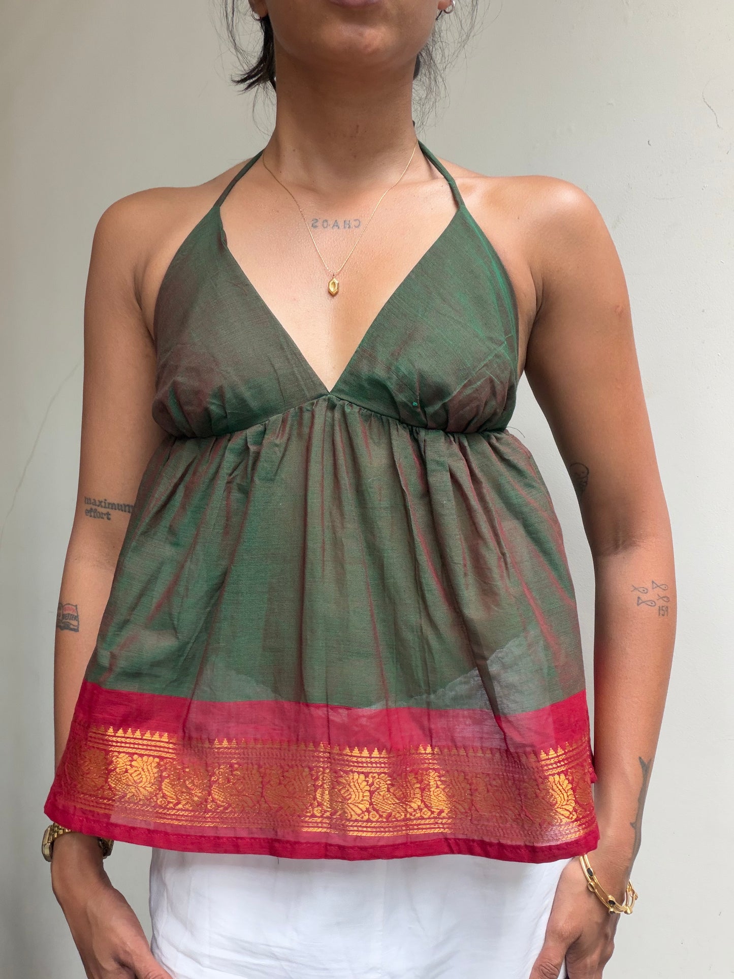 Tara: Forest Green with Red