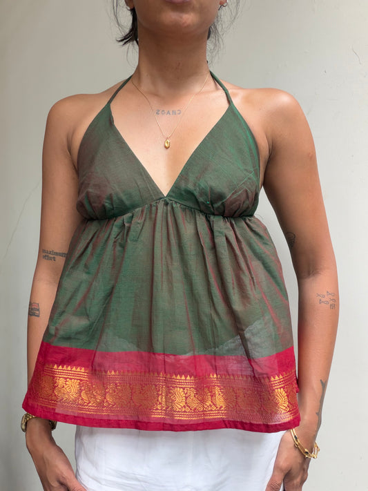 Tara: Forest Green with Red