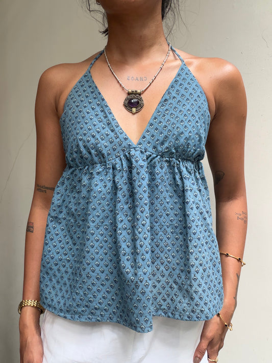 Tara: Light Blue Block Print