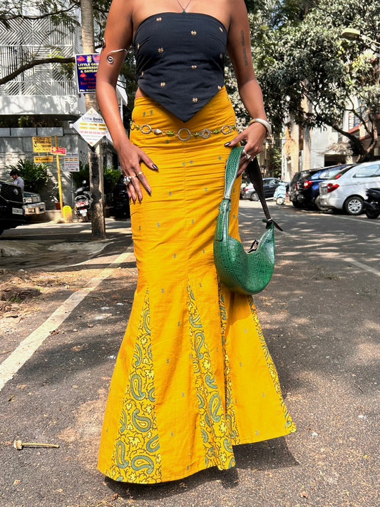 Meena: Mustard Jamdani