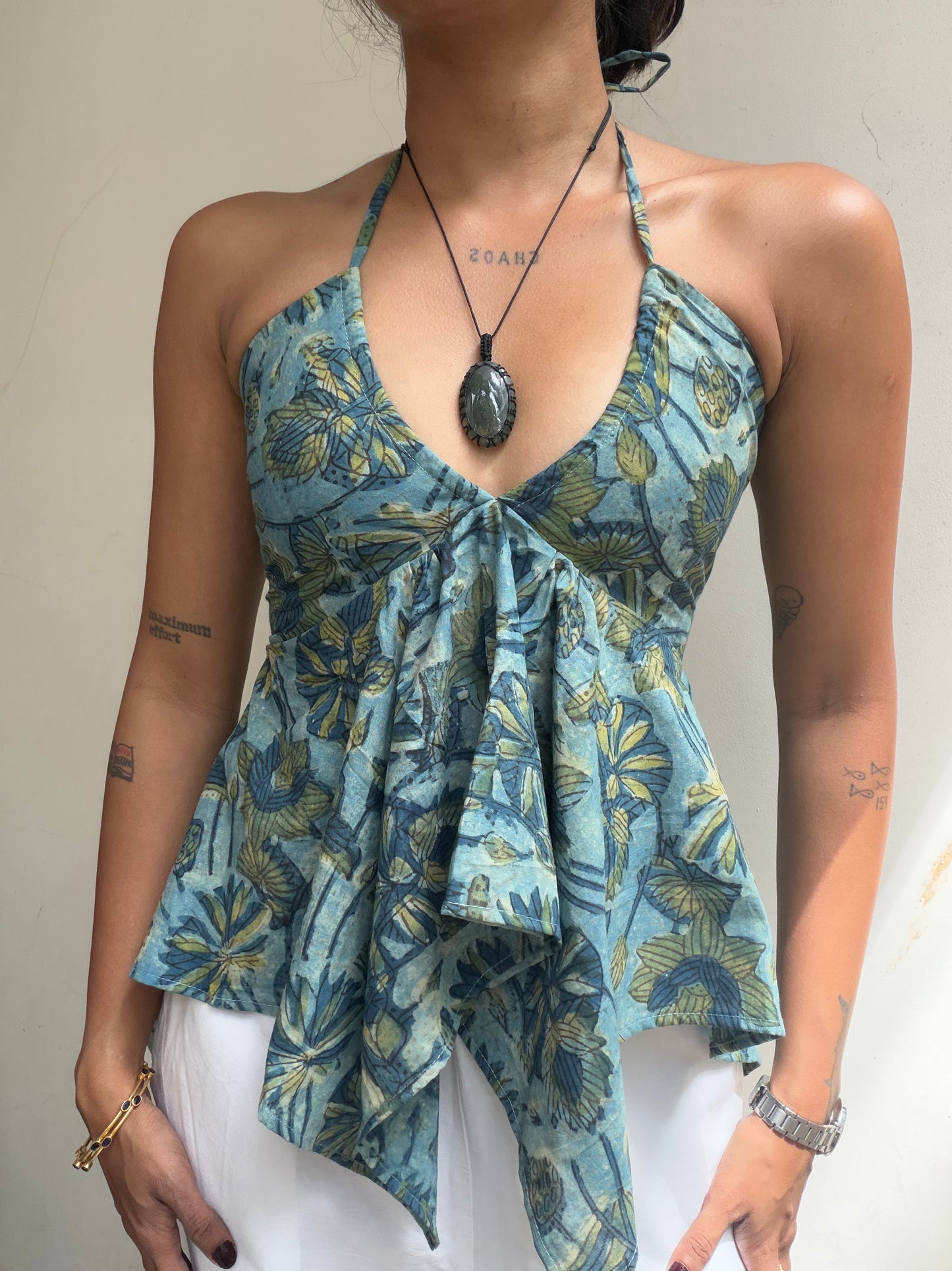 Noor: Sea green Floral Batik