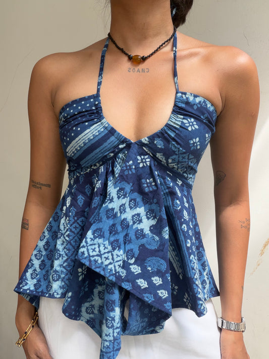 Noor: Indigo Patch Print