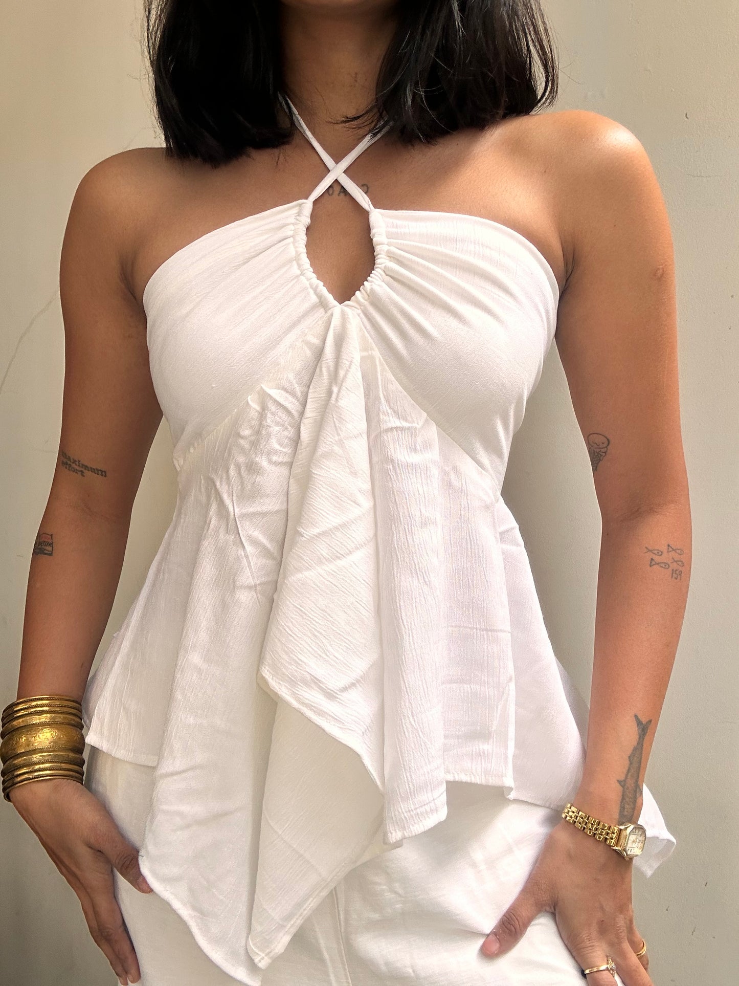 Noor: Solid White Rayon