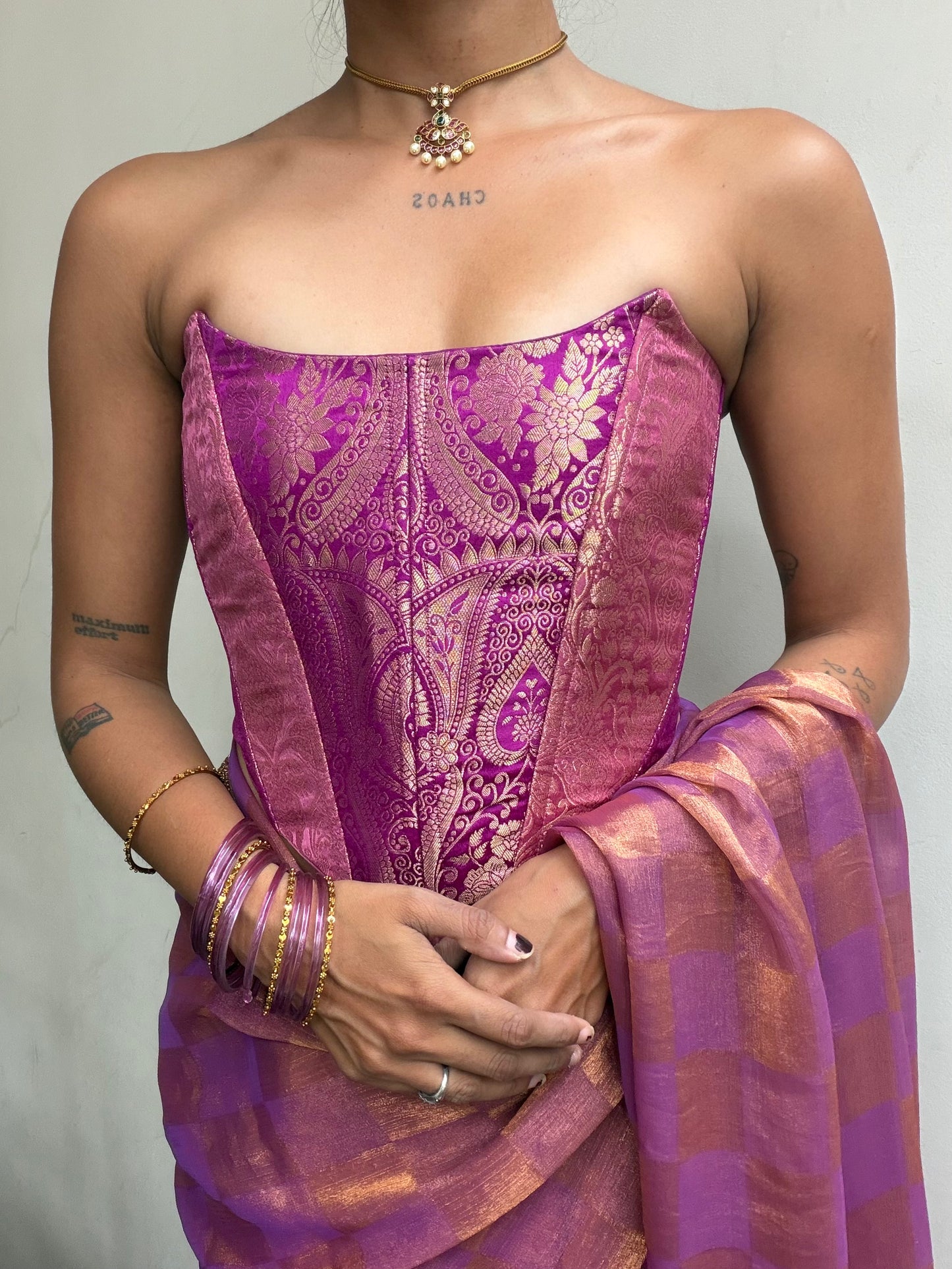 Kumari: Purple & Pink Brocade