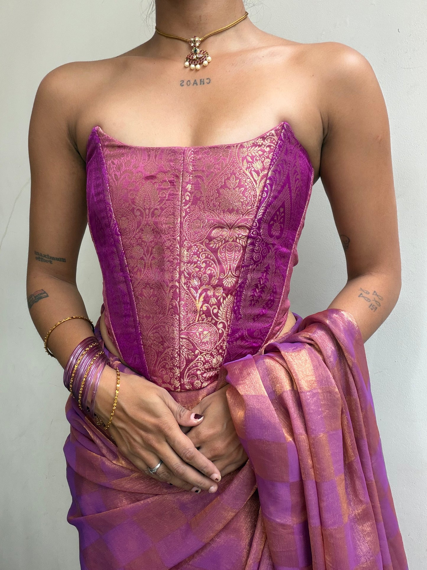 Kumari: Pink & Purple Brocade