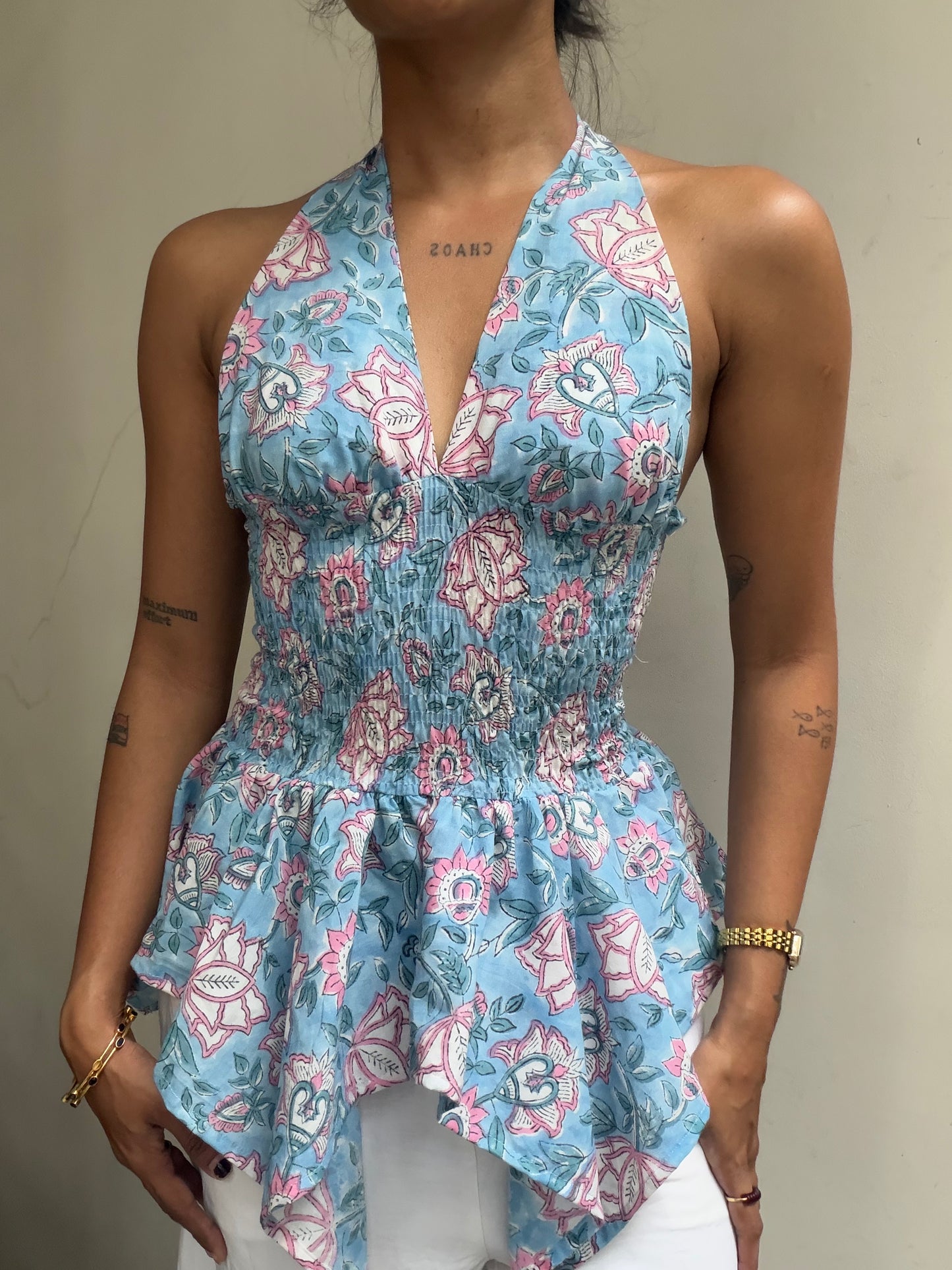 Preksha: Light Blue Sanganeri