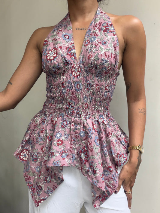 Preksha: Dusty Pink Sanganeri
