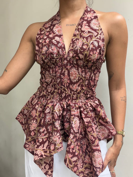Preksha: Brown Kalamkari