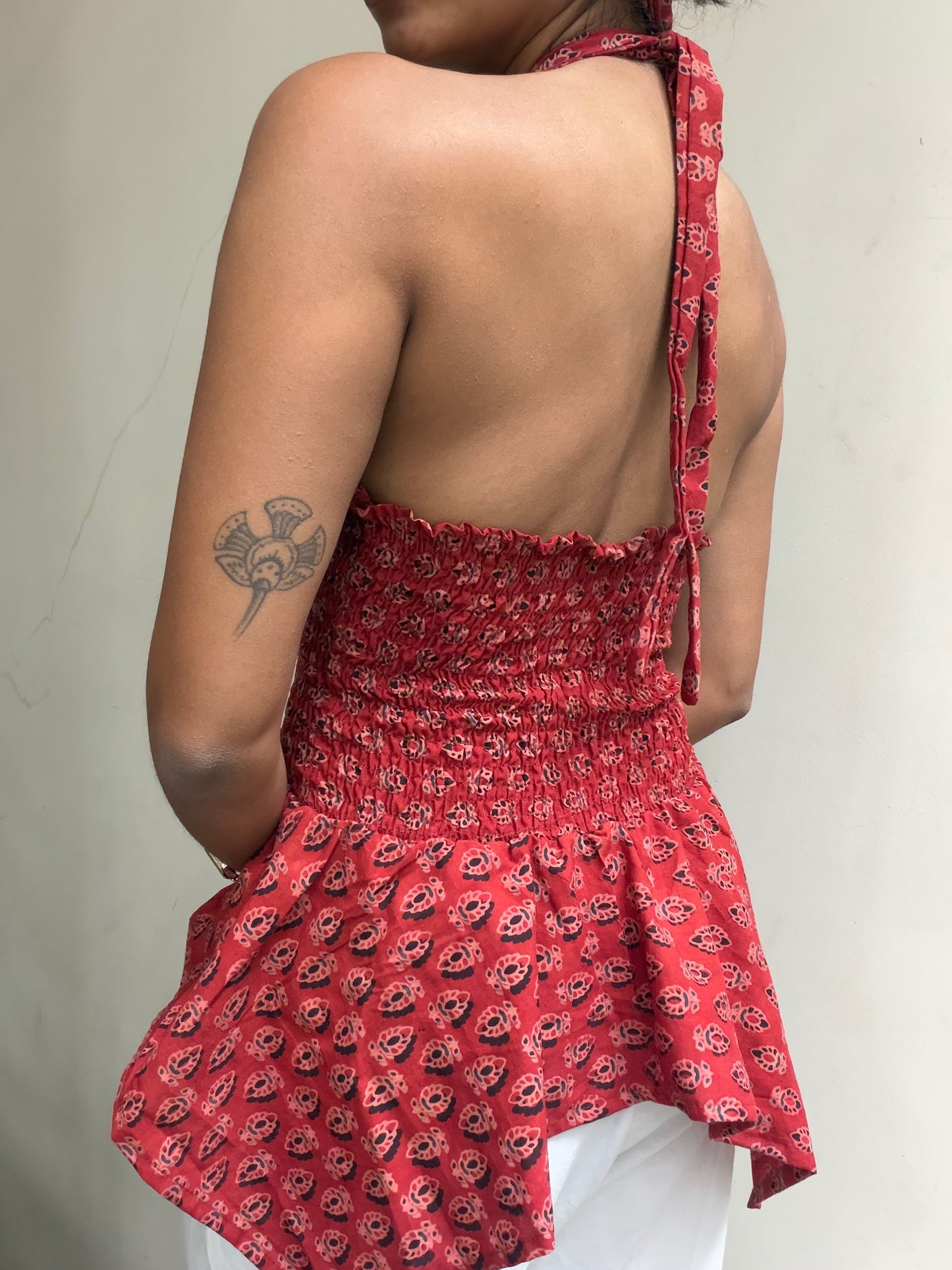 Preksha: Red Dainty motif Ajrakh