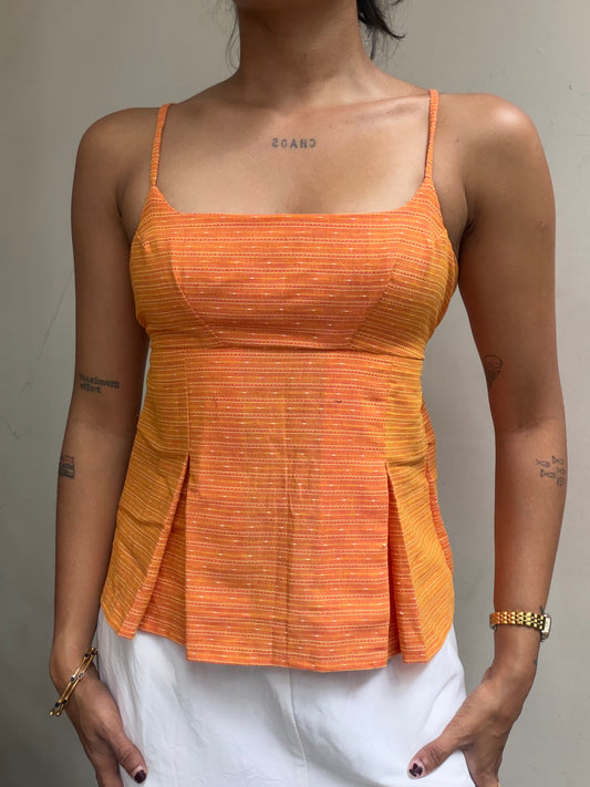 Delicia: Light Orange Sambalpuri Horizontal